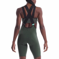 Women LUXE Bib Shorts - Dark Olive 5 Women LUXE Bib Shorts - Dark Olive -Vêtements De Sport 12