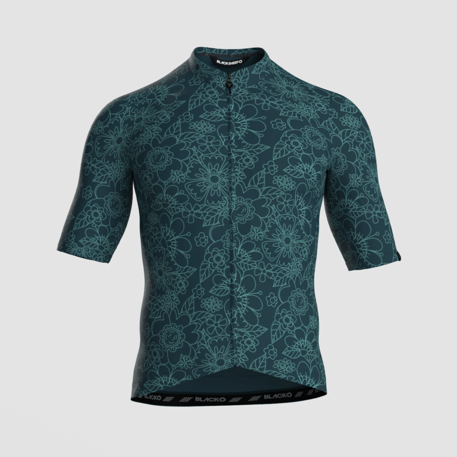 Men's Essentials TEAM Jersey - Petrol Floral 1 Men's Essentials TEAM Jersey - Petrol Floral