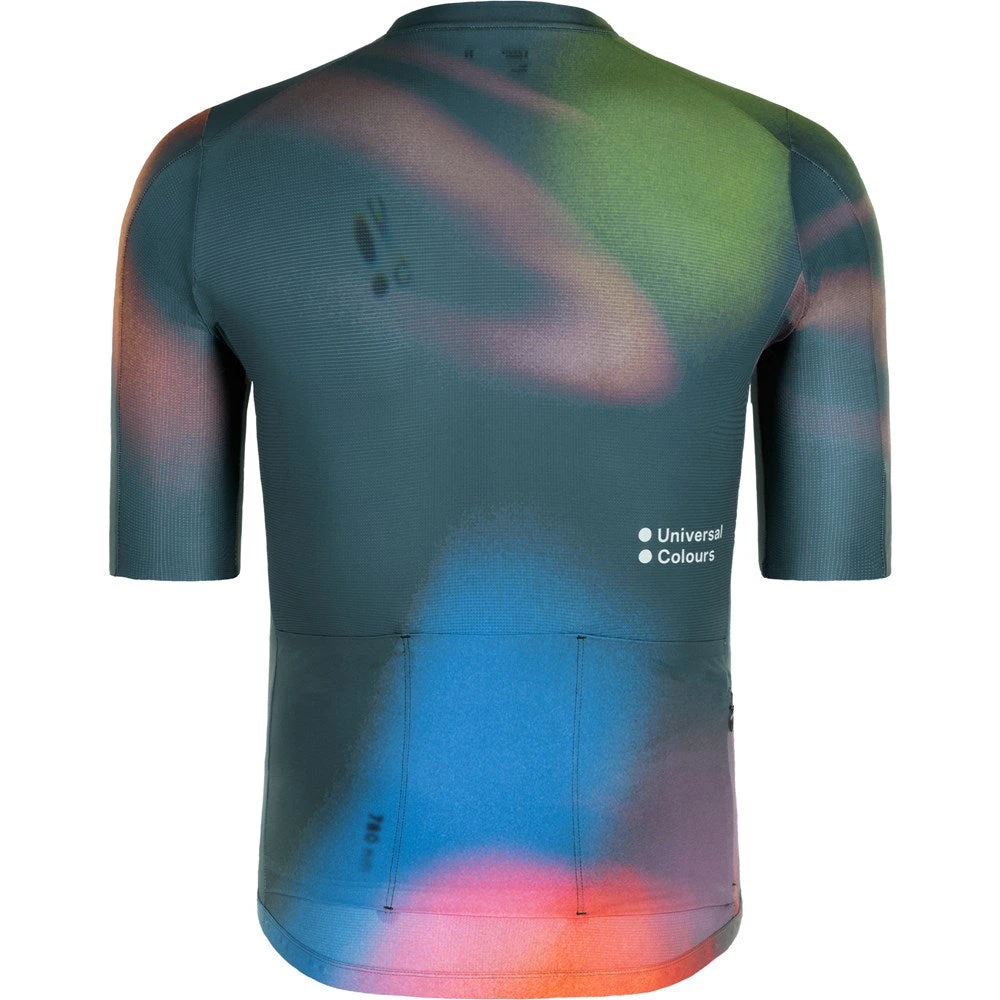 Spectrum Light Men’s Short Sleeve Jersey - Slate Grey/Multi Coloured 2 Spectrum Light Men’s Short Sleeve Jersey - Slate Grey/Multi Coloured – Image 2