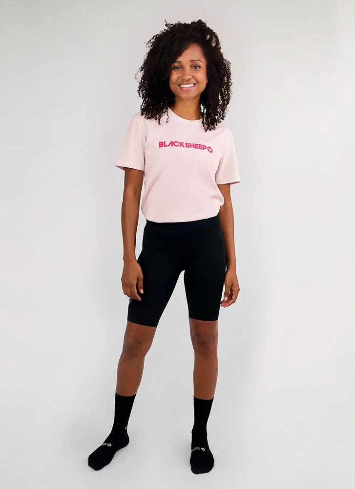 Ellen Porteus Women's Inactivewear Capped Tee - Pink Birds & Snakes 1 Ellen Porteus Women's Inactivewear Capped Tee - Pink Birds & Snakes