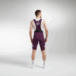 Italian Plum RACING Seamless Men's Bib And Brace -Vêtements De Sport 21.12.10 BSC RACING bib PLUM 0383