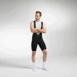 Black RACING Seamless Men's Bib And Brace