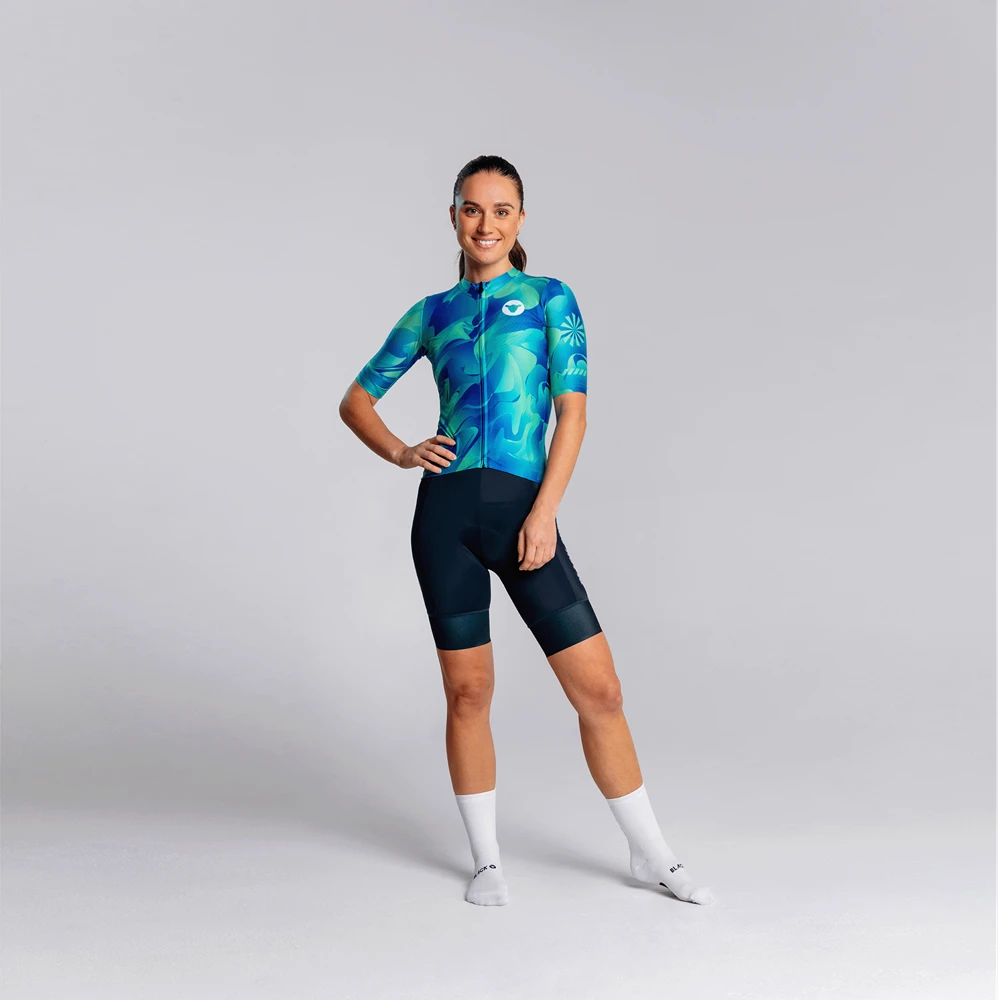 Women's Essentials TEAM Jersey - Teal Swirl 1 Women's Essentials TEAM Jersey - Teal Swirl
