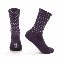 Black Cherry Grid Dot Signature Sock