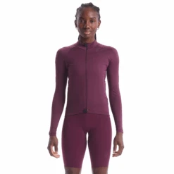 Black Cherry Ultralight Long Sleeve Women's Jersey -Vêtements De Sport BC Full