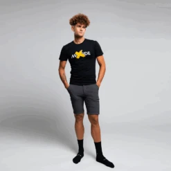 Unisex Inactivewear Crew Tee - Man Ride Black