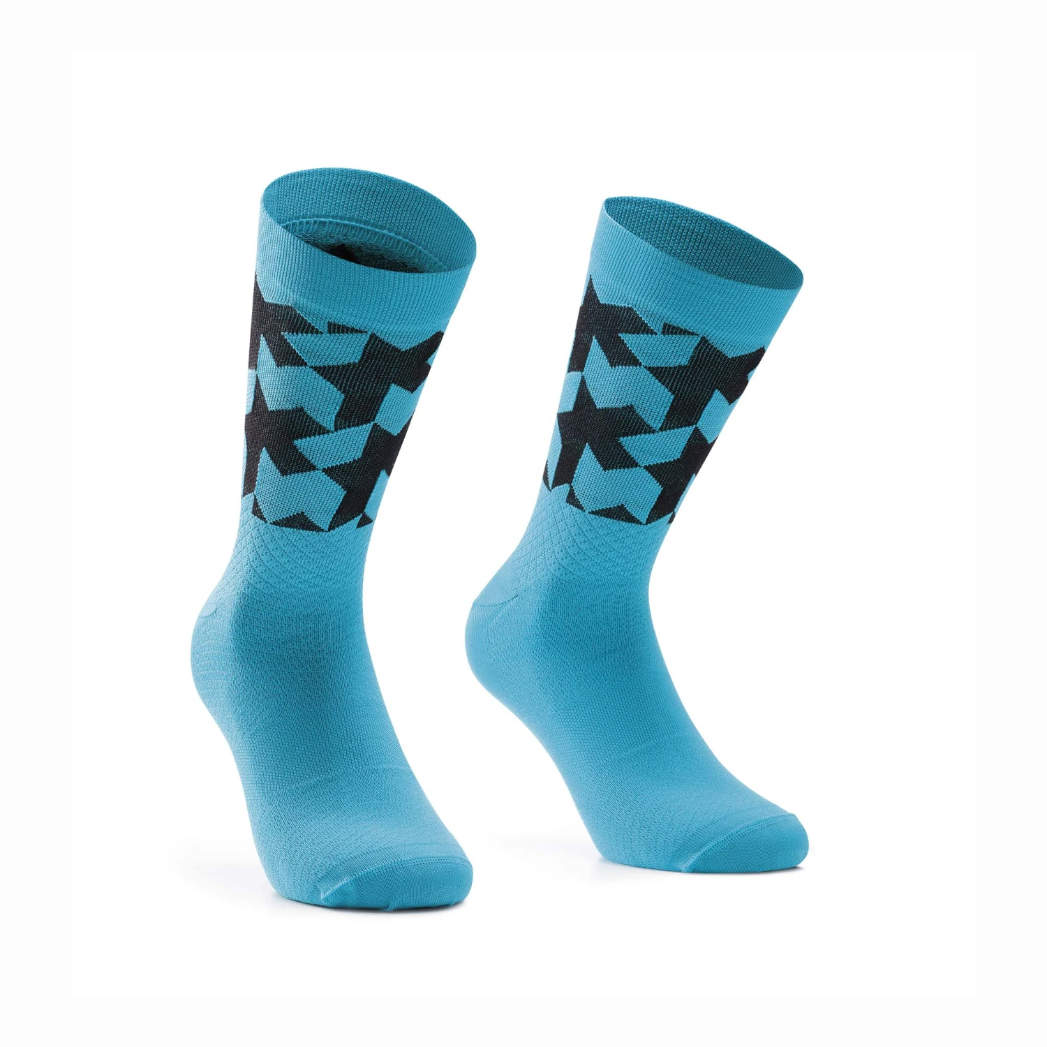 Assos Hydro Blue Monogram Sock Evo 1 Assos Hydro Blue Monogram Sock Evo