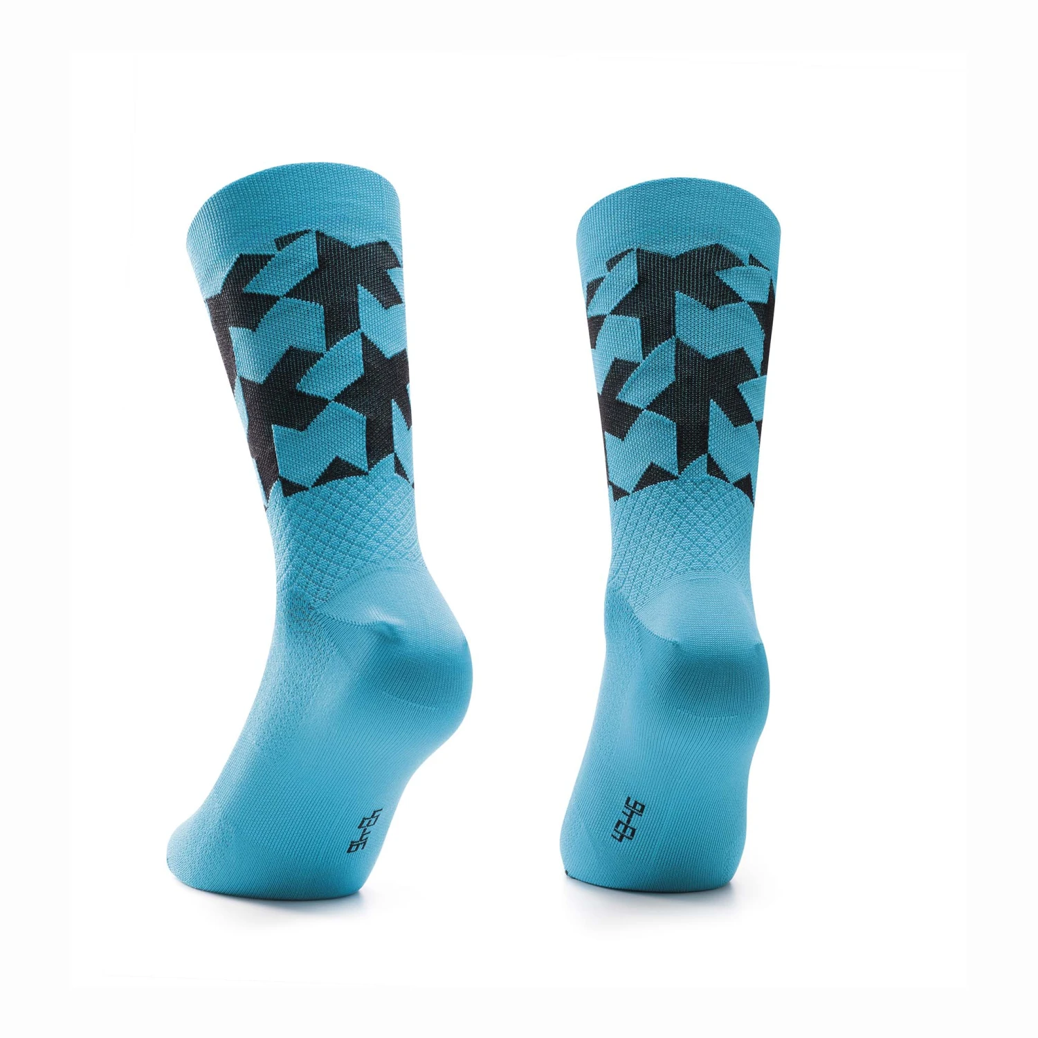 Assos Hydro Blue Monogram Sock Evo 2 Assos Hydro Blue Monogram Sock Evo – Image 2
