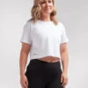 White Women's Crop Tee