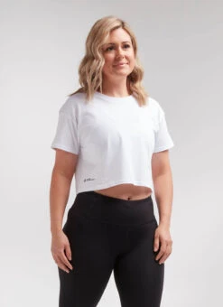 White Women's Crop Tee