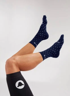 Navy Dot Perfect Crew Socks