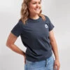 Navy Logo Women's Crew Tee