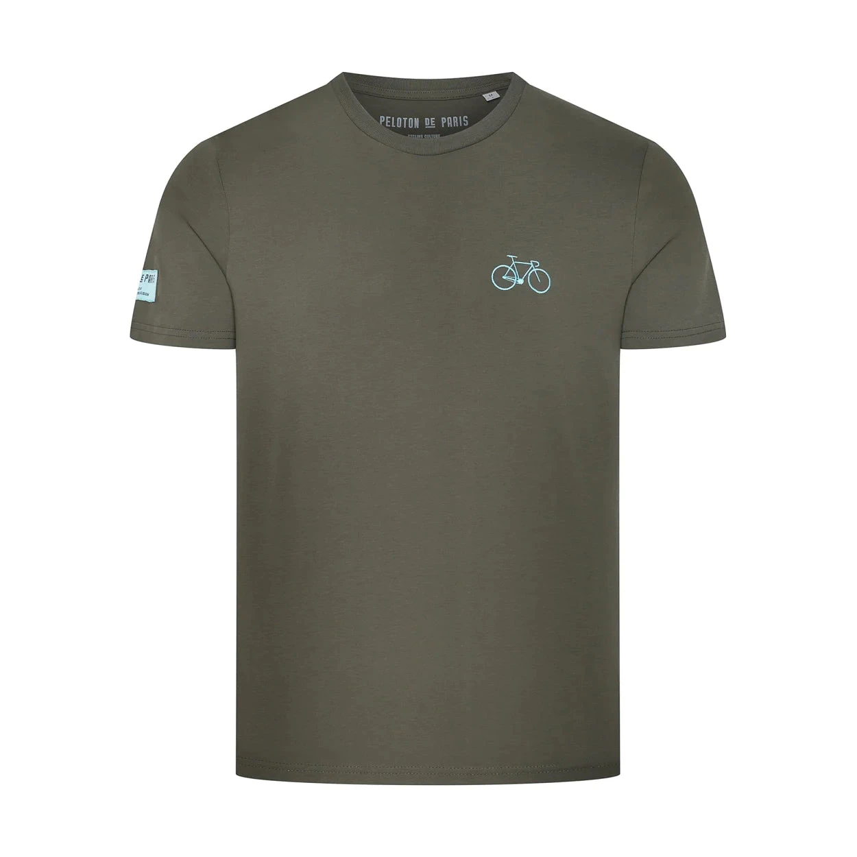 Bike T-shirt Embroidered - Khaki 1 Bike T-shirt Embroidered - Khaki