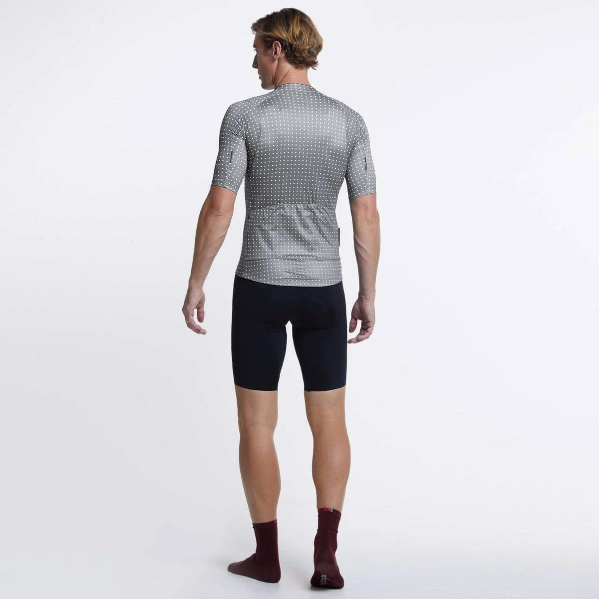 Light Grey Grid Dot Ultralight Men's Jersey 2 Light Grey Grid Dot Ultralight Men's Jersey – Image 2